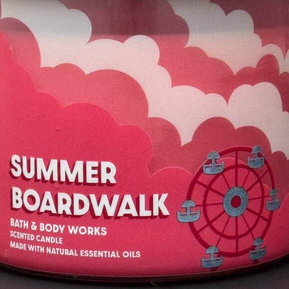 BBW Summer Boardwalk Bath & Body Works 3 Wick Candle - Picture 3 of 7